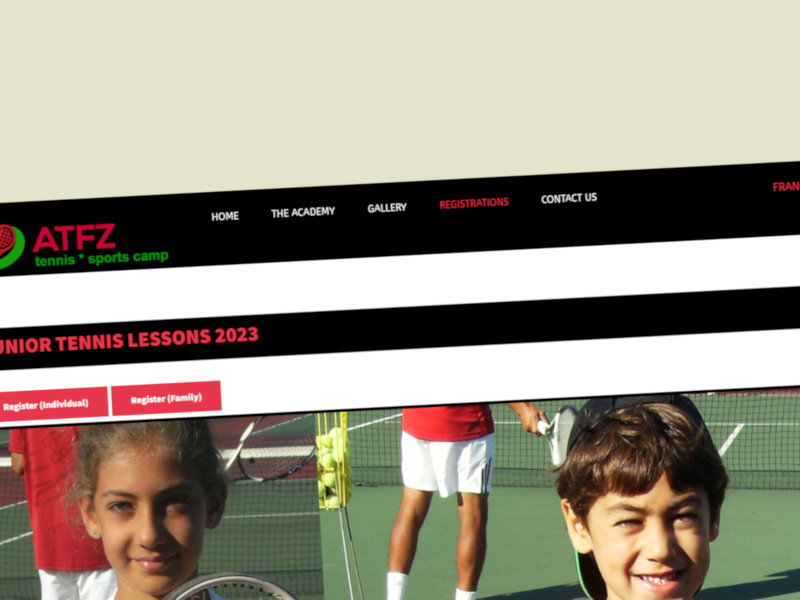 Académie de Tennis Farhad Zangana Joomla Website Maintenance