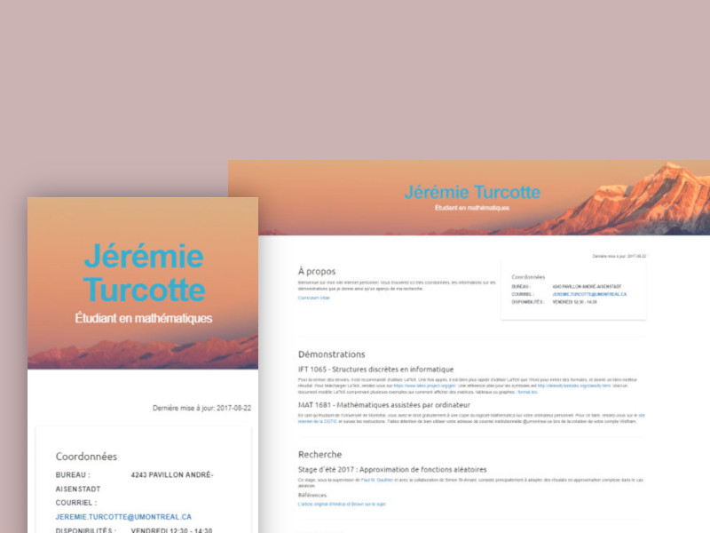 Jérémie Turcotte Complete Website