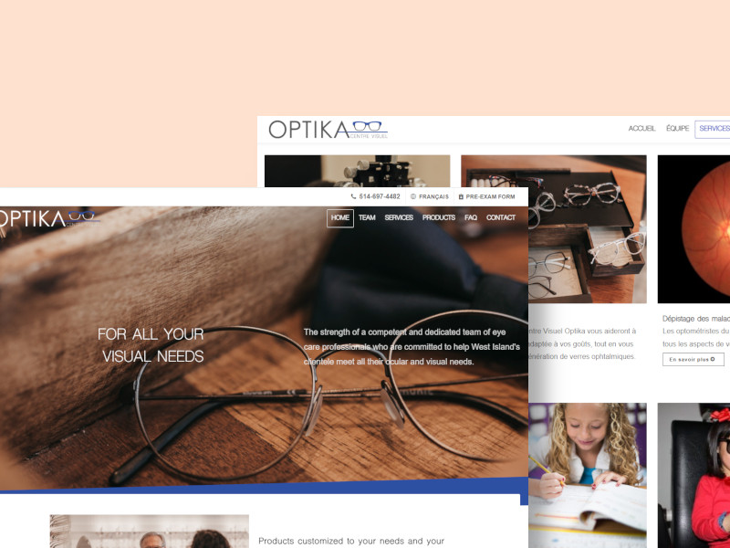 Centre Visuel Optika Complete Website